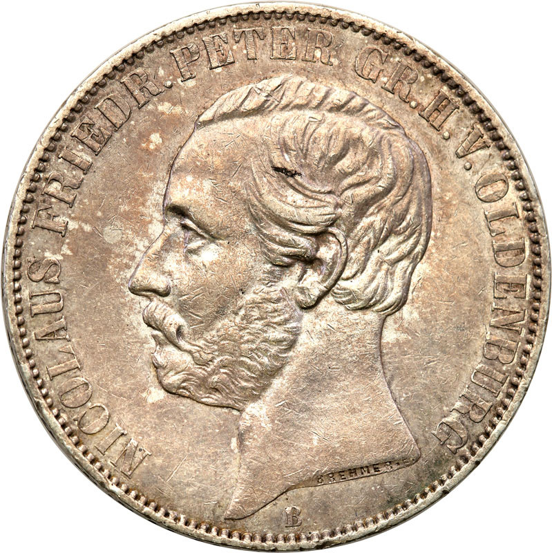 Niemcy, Oldenburg. Mikołaj Fryderyk Piotr (1853-1900). Talar 1866 B, Hanower